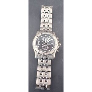 Lorelli Mens Chronographic Watch Titanium New Battery Works AS IS